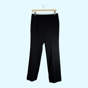 Larry Levine Stretch Petite Dress Slacks Black with Cuff Pant Legs Size 6P